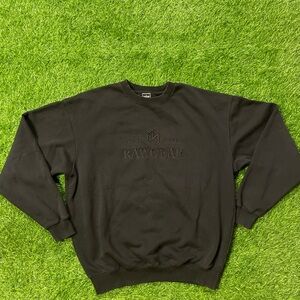 Rawgear gym weightlifting bodybuilding crewneck sweater Bradley Martyn sz Large